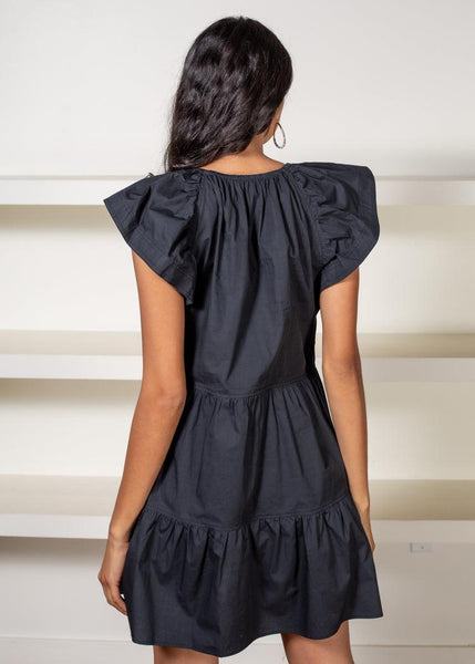 Keepsake Mini buy Dress All Yours Black Flutter Sleeve Large