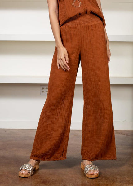 Michael Stars Susie Smocked Wide Leg Pant – Hand In Pocket