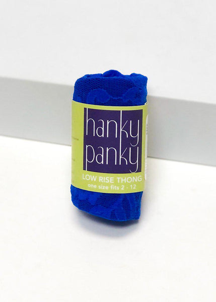 Hanky Panky Signature Lace Low Rise Thong -Sapphire- $22 – Hand In Pocket