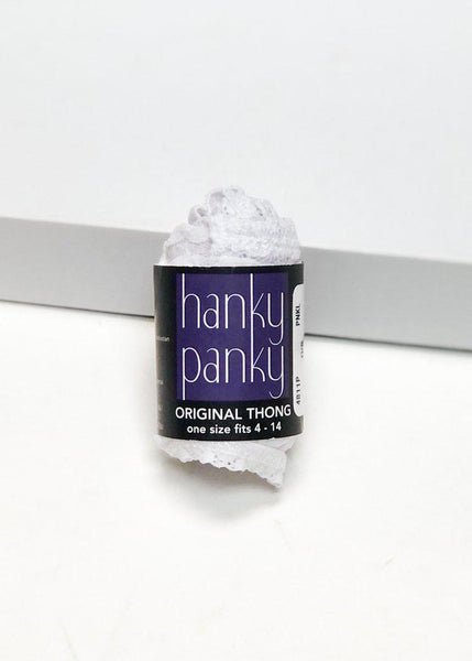 Hanky Panky Signature Lace Original Rise Thong - White - $24