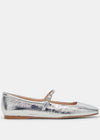 Dolce Vita Reyes Ballet Flat- Silver Distressed-Hand In Pocket