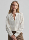 Varley Marta Boucle Knit Jacket- Coconut Milk-Hand In Pocket