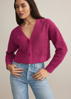 Z Supply Fleur Cardigan- Magenta-Hand In Pocket