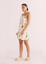 MINKPINK Gracie Halter Dress- Fruity Floral-Hand In Pocket