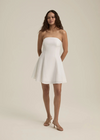 Favorite Daughter The Favorite Mini Linen Dress- Bright White-Hand In Pocket