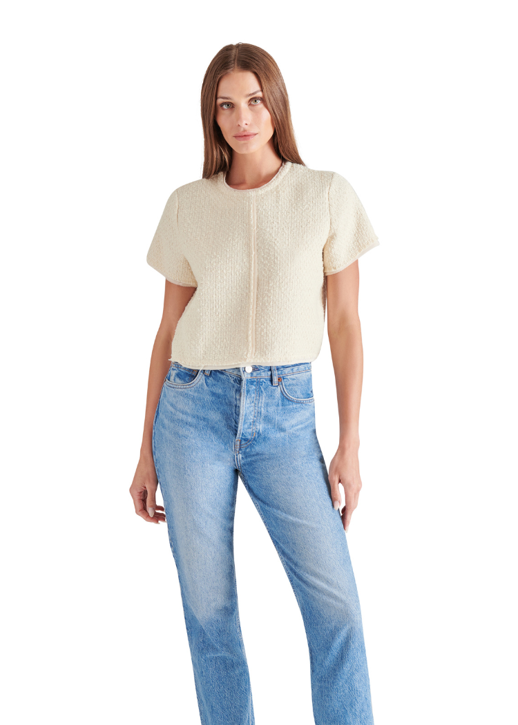 Steve Madden Addie Top- White ***FINAL SALE***-Hand In Pocket