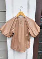 THML Telluride Puff Sleeve Leather Top ***FINAL SALE***-Hand In Pocket