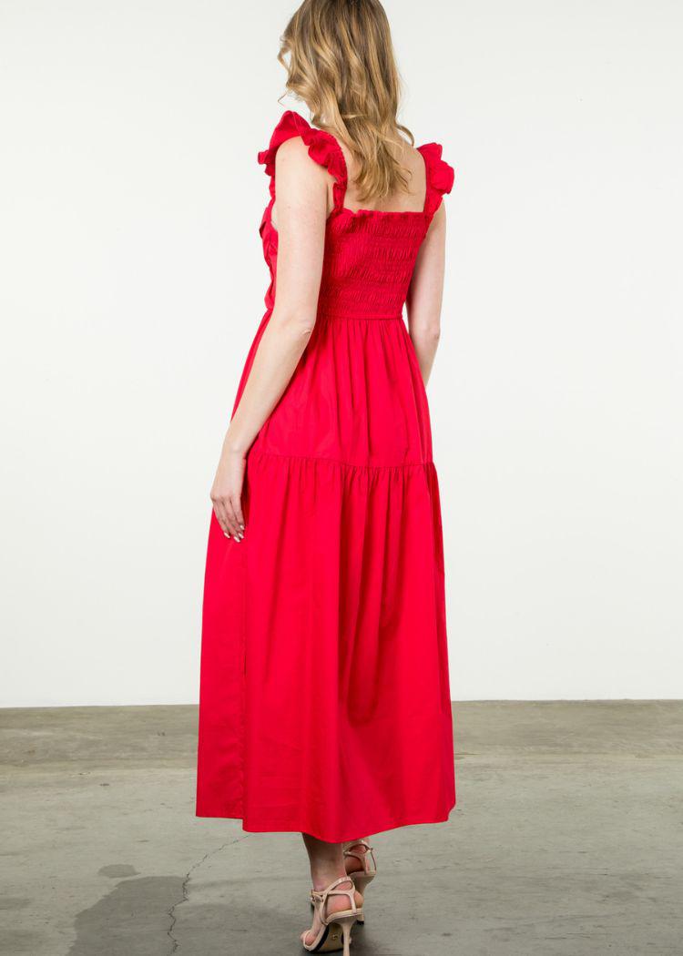 THML Lilliana Tiered Poplin Maxi Dress ***FINAL SALE***-Hand In Pocket