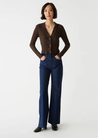 Ellis Cardigan Top- Java-Hand In Pocket