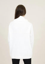 RD Style Nancy Ottoman Mockneck- Winter White-Hand In Pocket