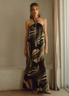 Elan Sabrine Maxi Dress- Black Manilla-Hand In Pocket