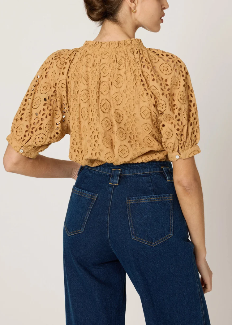 Cleobella Kate Blouse- Wheat-Hand In Pocket