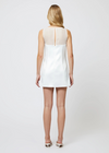 French Connection Carey Satin Dress- Summer White-Hand In Pocket