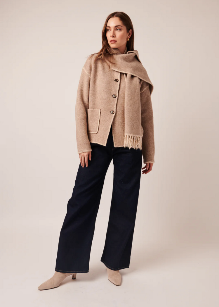 Line Kingsley Jacket- Soft Mink-Hand In Pocket