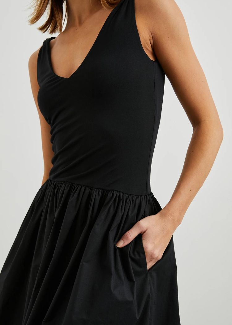 Rails Franca Dress- Black-Hand In Pocket