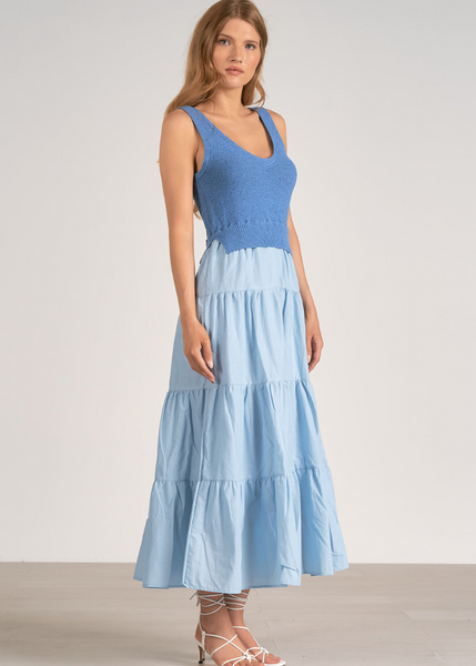 Elan Madeline Combo Dress - Light Blue ***FINAL SALE*** – Hand In Pocket