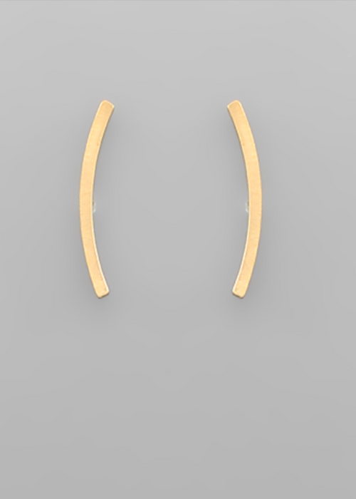 Emile Curved Bar Earring-Hand In Pocket