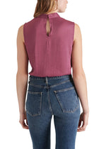 Steve Madden Jayde Top- Royal Plum-Hand In Pocket