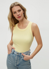 Michael Stars Paloma Wide Binding Tank- Lemonade-Hand In Pocket