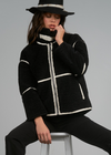 Elan Melody Zip Front Faux Fur Jacket - Black ***FINAL SALE***-Hand In Pocket