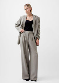 French Connection Azra Twill Trouser- Light Olive-Hand In Pocket