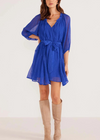 MINKPINK Lily Puff Sleeve Mini Dress- Sapphire ***FINAL SALE***-Hand In Pocket