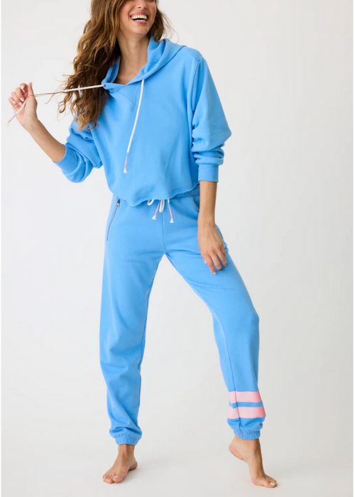 PJ Salvage Faded Nights Lounge Set- Bright Blue-Hand In Pocket