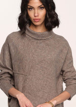 Heartloom Aska Sweater- Moss-Hand In Pocket