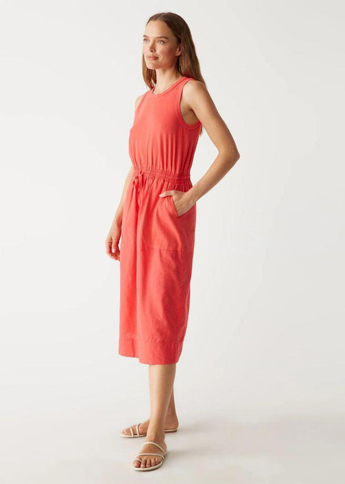 Michael Stars Wilhelmina Midi Dress - Spritz-Hand In Pocket