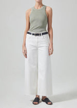 Citizens of Humanity Lyra Crop Wide Leg- White-Hand In Pocket