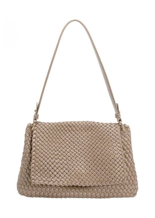 Natalia Shoulder Bag- Taupe-Hand In Pocket