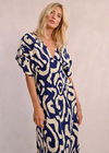 Molly Bracken Debbie Dress- Navy Thais-Hand In Pocket