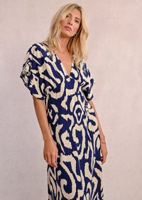 Molly Bracken Debbie Dress- Navy Thais-Hand In Pocket