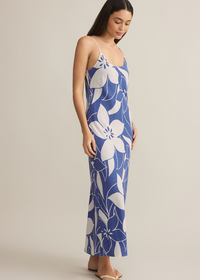 Z Supply Cecily Madero Maxi Dress- Riviera-Hand In Pocket