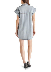 Steve Madden Ilara Dress- Stone Wash Blue-Hand In Pocket