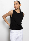 Sanctuary Draped Tank- Black-Hand In Pocket