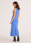 MINKPINK Harper Rib Knit Midi Dress- Sapphire-Hand In Pocket