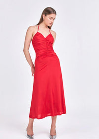 Sophie Halter Ruched Maxi Dress-***FINAL SALE***-Hand In Pocket