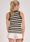 Elan Cora Tank- Off White Black Stripe-Hand In Pocket