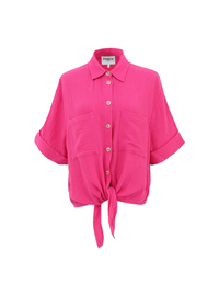 FRNCH Ebene Woven Blouse - Fuchsia ***FINAL SALE***-Hand In Pocket