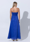 Lusana Melody Linen Maxi Dress- Nordic Blue-Hand In Pocket