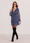 MINKPINK Lucinda Mini Dress- Midnight Ditsy-Hand In Pocket