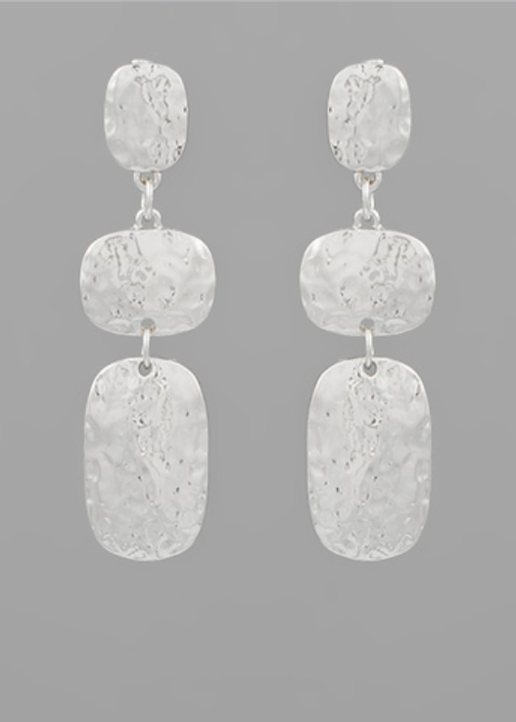 Ayla Drop Earrings- Silver-Hand In Pocket