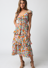 Mila Floral Tiered Dress-Hand In Pocket