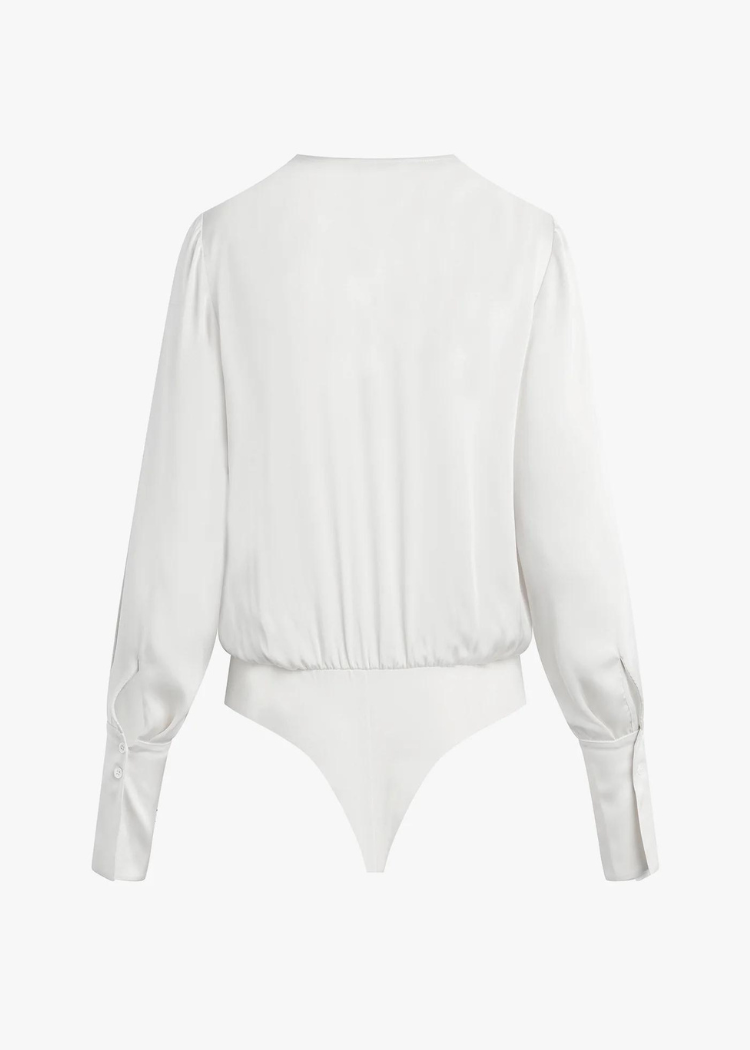 Favorite Daughter The Date Blouse- Ivory-Hand In Pocket