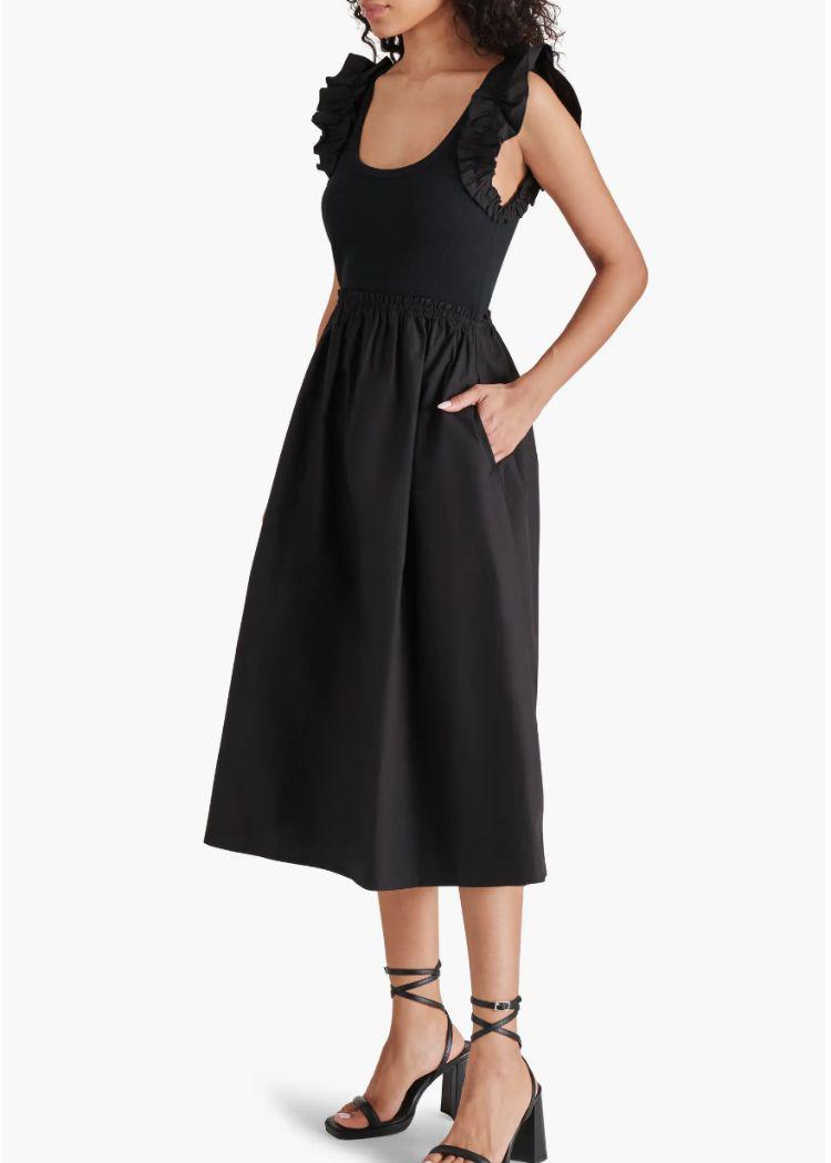 Steve Madden Adela Dress-Black-Hand In Pocket