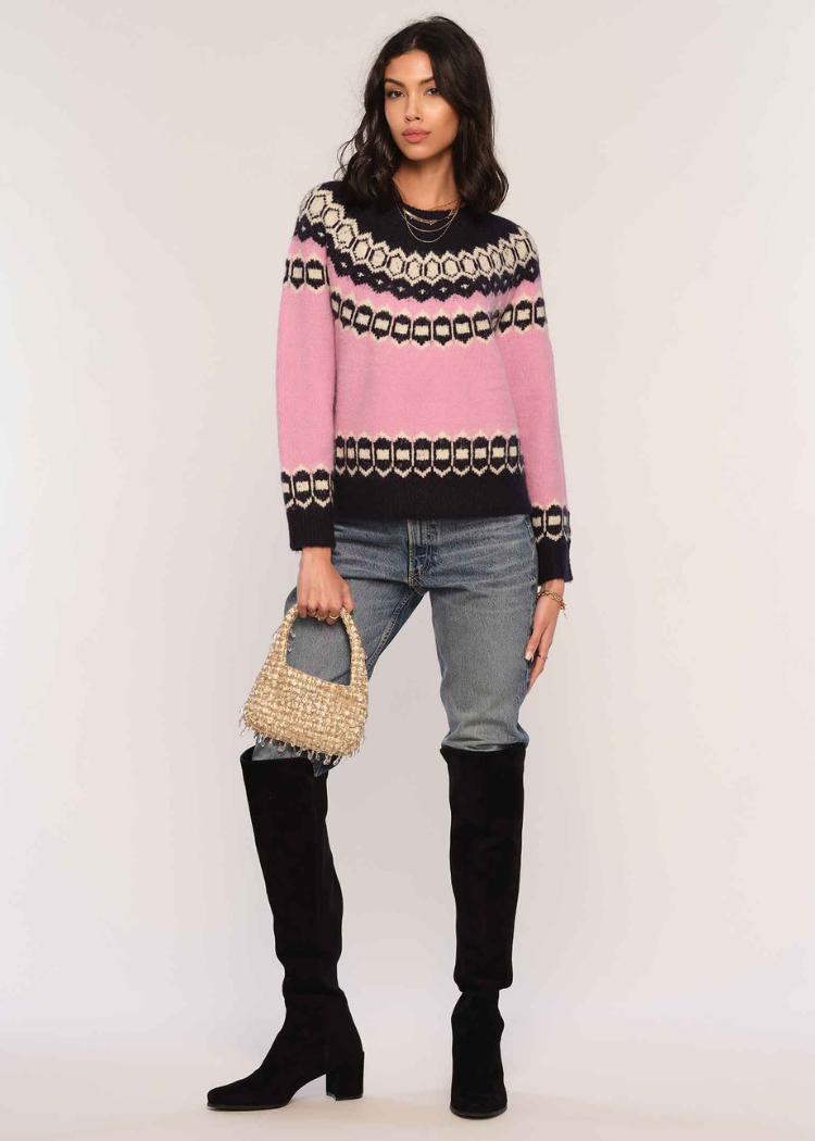 Heartloom Edith Sweater- Peony ***FINAL SALE***-Hand In Pocket