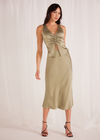 Mink Pink Sonia Drawstring Cami w/ Skirt Set - Sage ***FINAL SALE***-Hand In Pocket