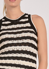 Elan Cora Tank- Off White Black Stripe-Hand In Pocket