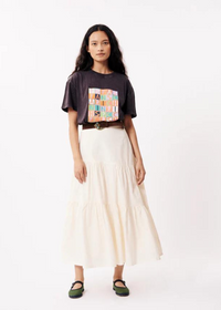 FRNCH Audrey Woven Skirt-Creme ***FINAL SALE***-Hand In Pocket